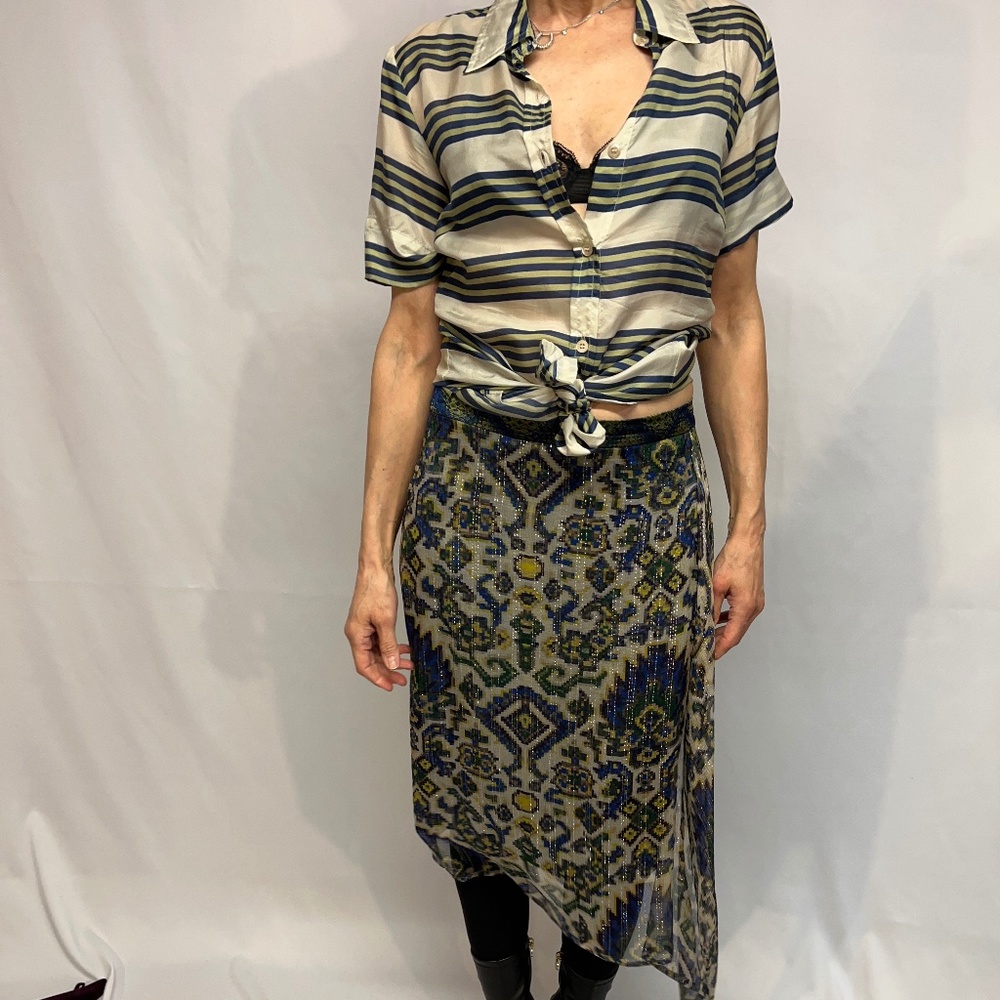 Dries Van Noten Silk Top and Skirt